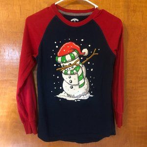 Dabbing Snowman Long Sleeve Tee